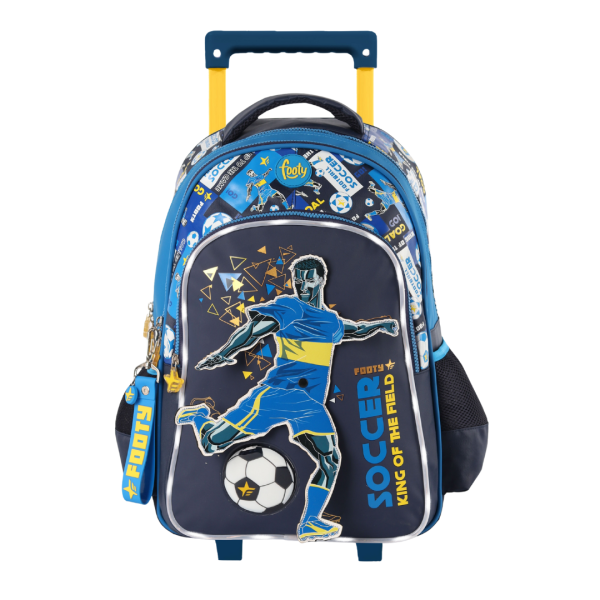 F Azul Mochila Footy Carro Dinamil Futbol Azul Con Luz Led