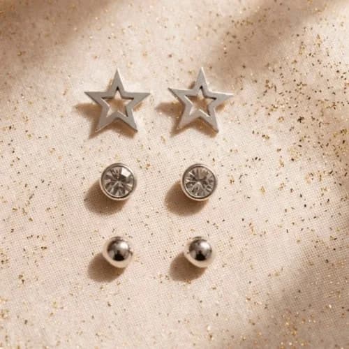 Set Aros Acero Quirurgico 3 Pares