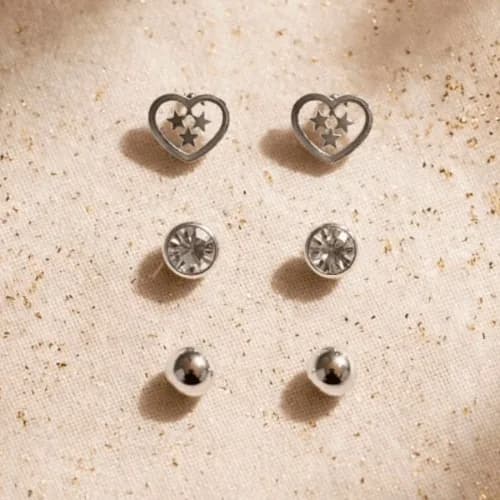 Set Aros Acero Quirurgico 3 Pares