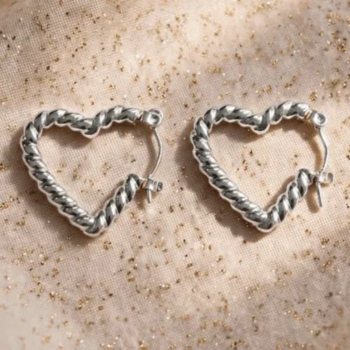 Aros Acero Quirurgico Argollas Corazon Labrado