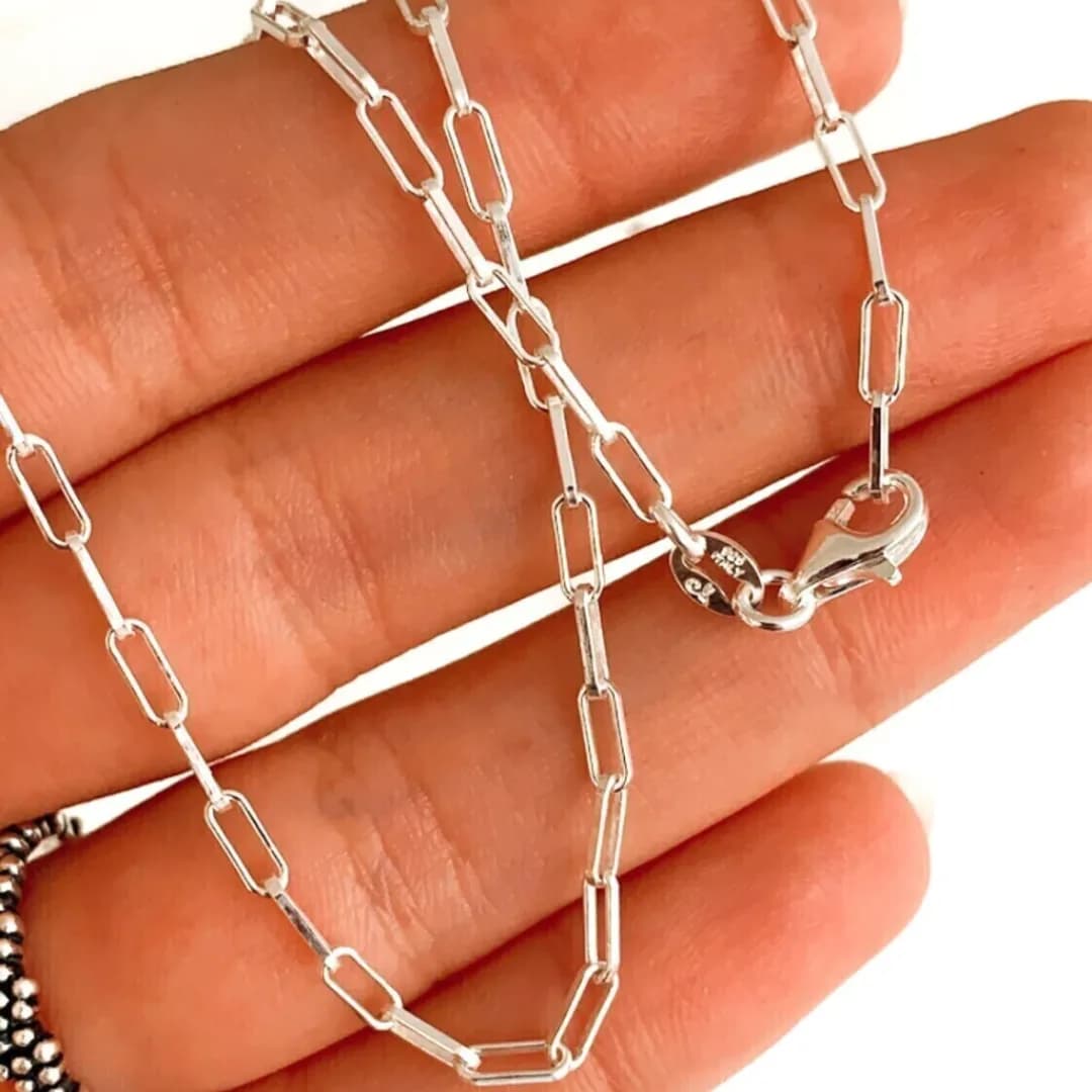 Cadena Plata Forcet Larga 80