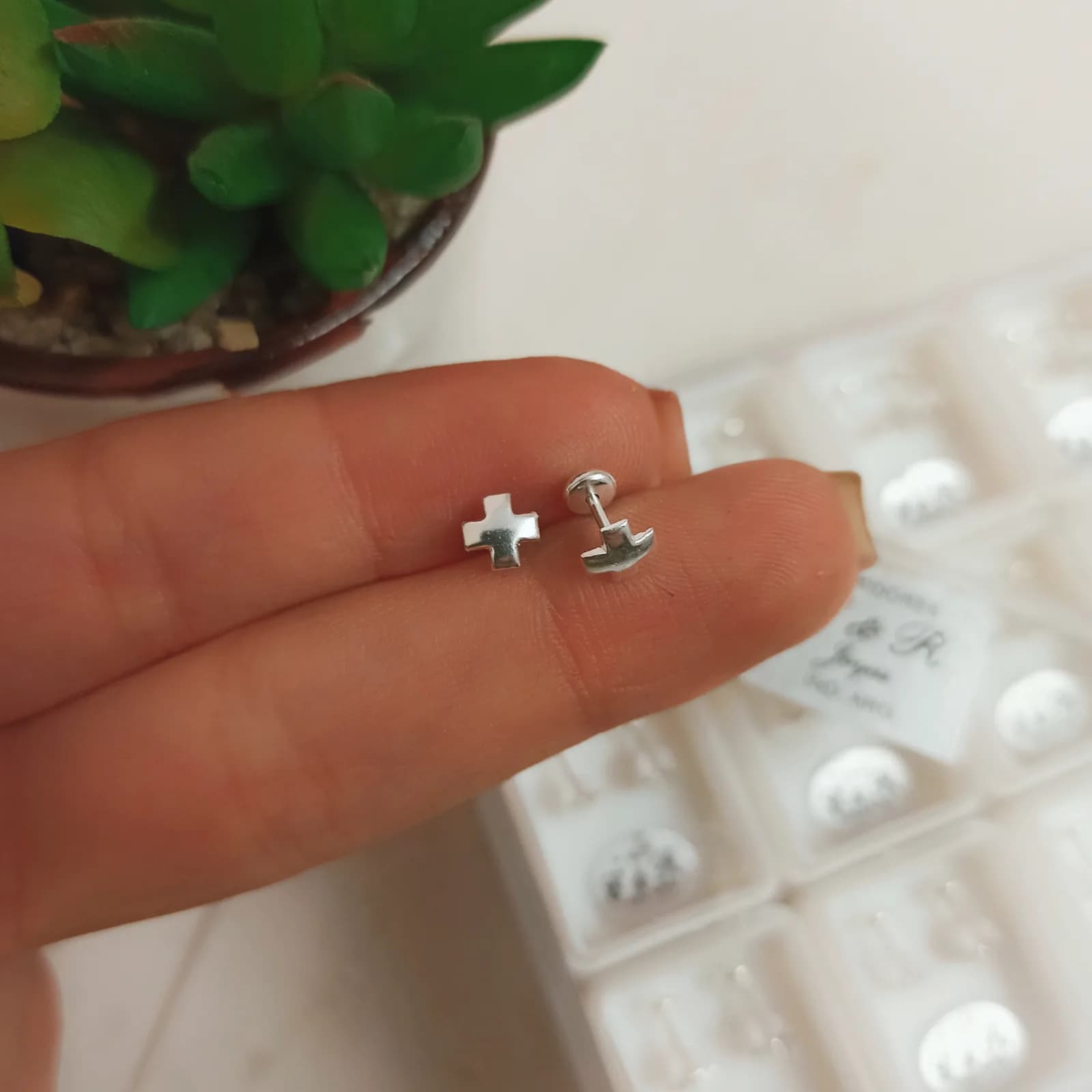 Aros Abridores Cruz del Equilibrio Plata 925