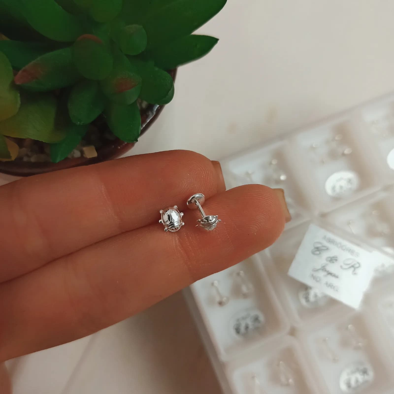Aros Abridores Vaquita Plata 925