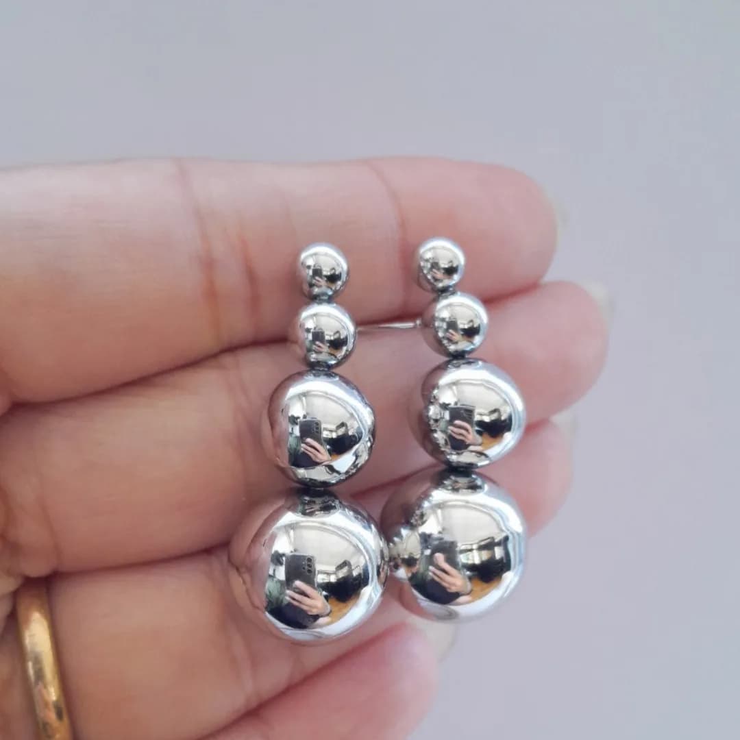 Aros Acero Quirurgico Cuatro Bolas en Degrade