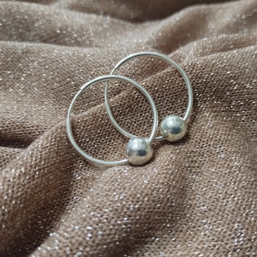 Aros Argollas Finas Donas Plata