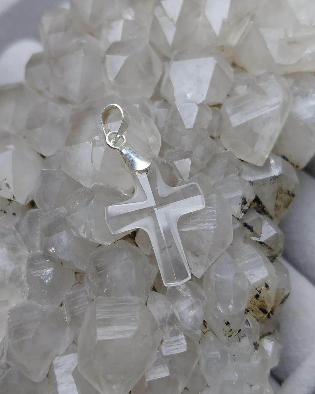 Dije Cruz Sw Esmerilada Plata 925