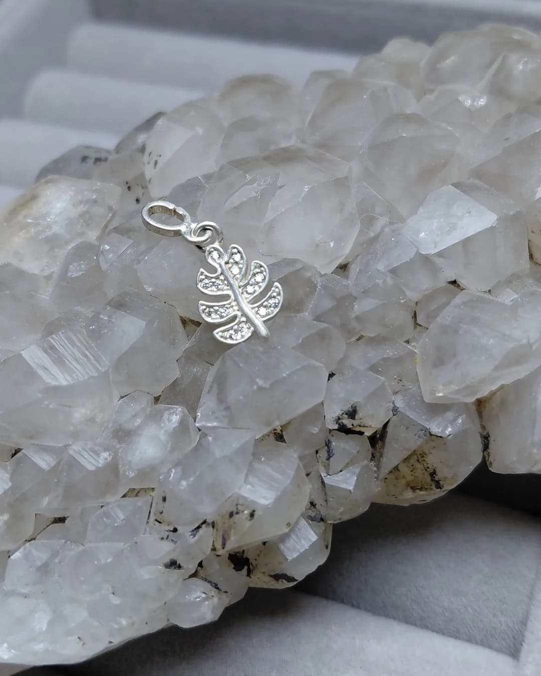 Dije Hoja Piedras Plata 925