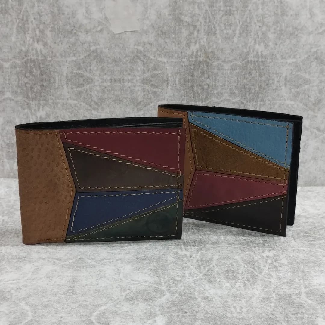 Billetera Hombre Cuero con Recortes Buffalo