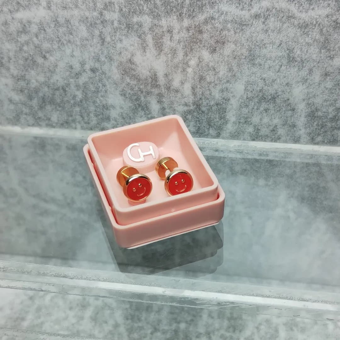 Aros Abridores Enchapados Carita Roja