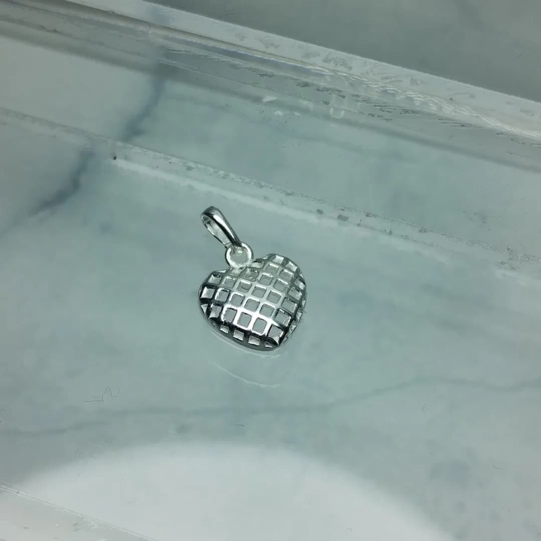 Dije Plata Mini Forma Corazon Calado