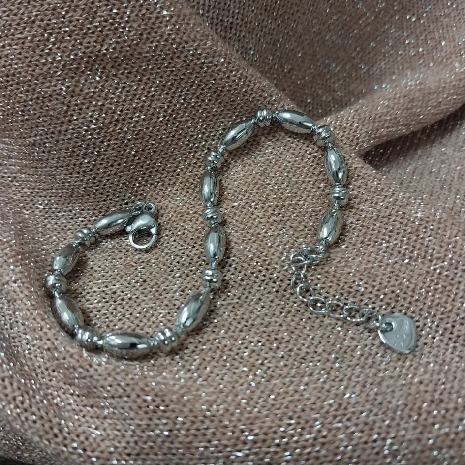 Pulsera Acero Quirurgico Semilla con Donas