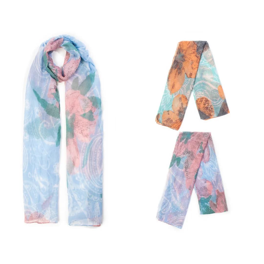 Pashmina Mujer Estampada Angosta