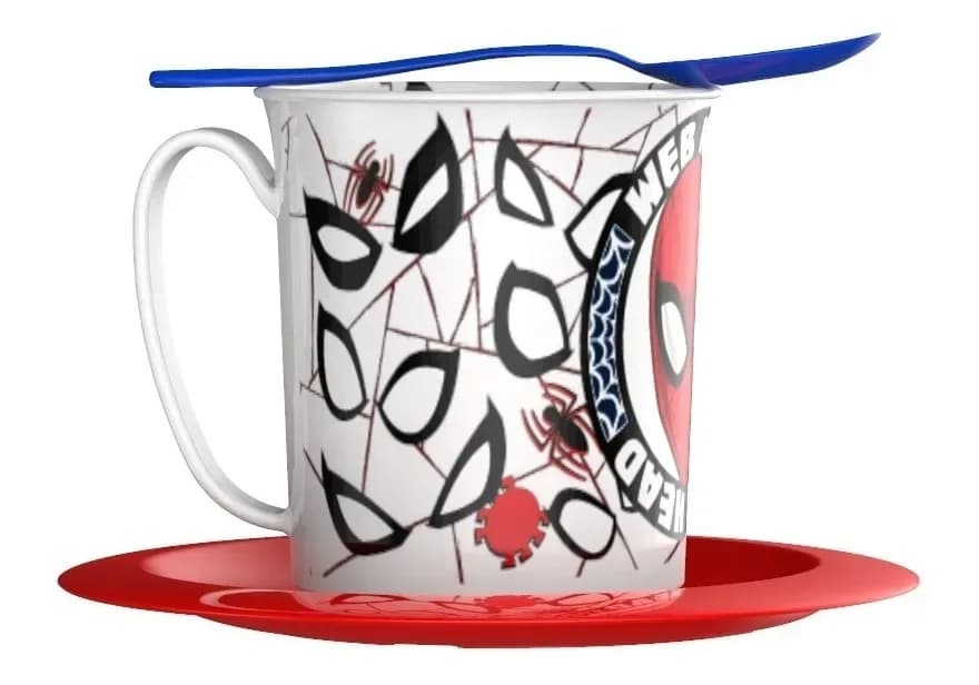 Set Taza y Plato Spiderman