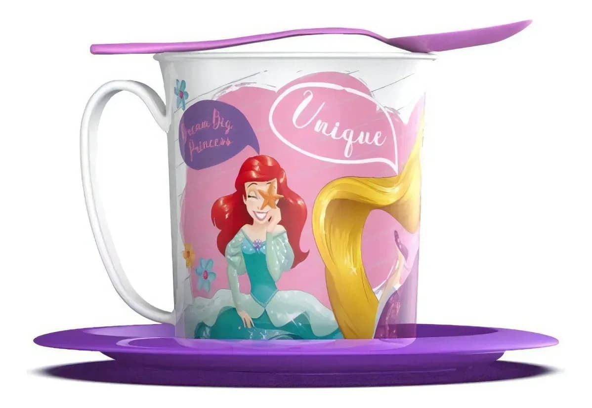 Set Taza y Plato Princesas