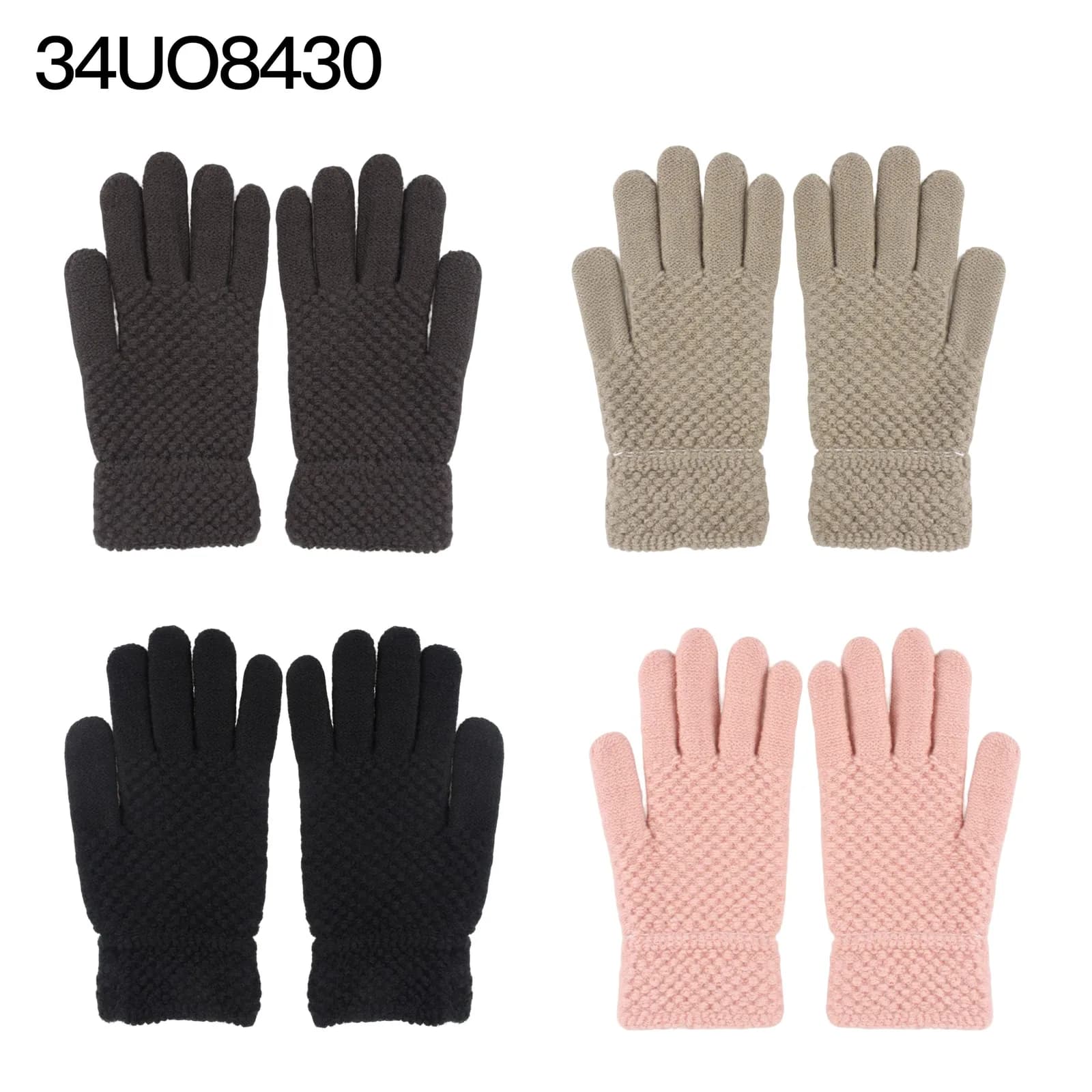 Guantes Mujer Lanilla Texturado La Chapelle