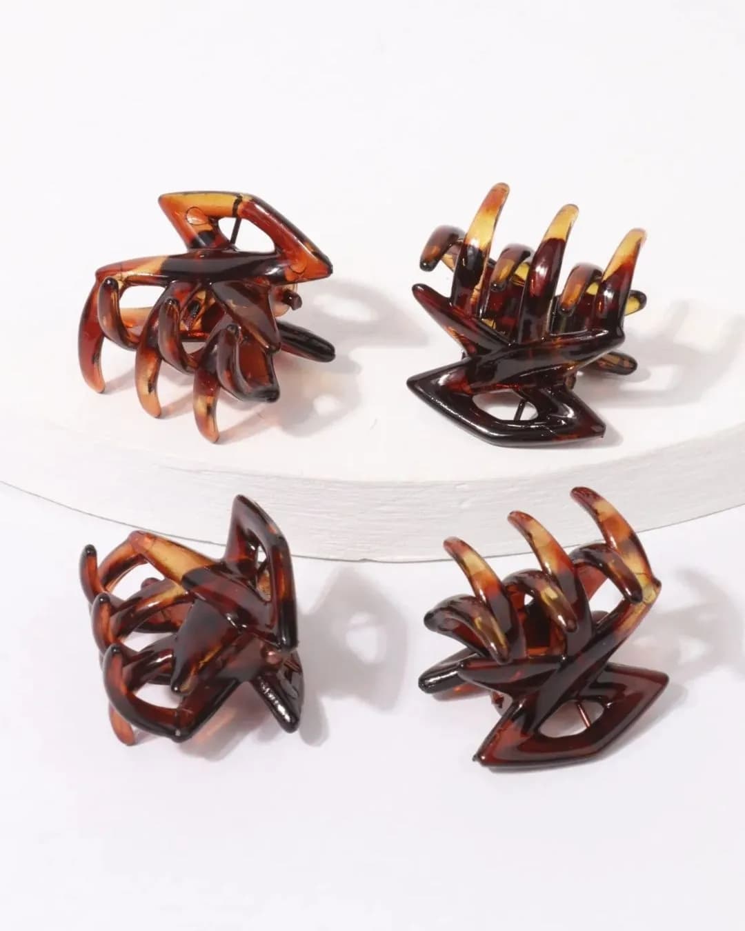 Broche Mini Rombo Carey 4 Unidades