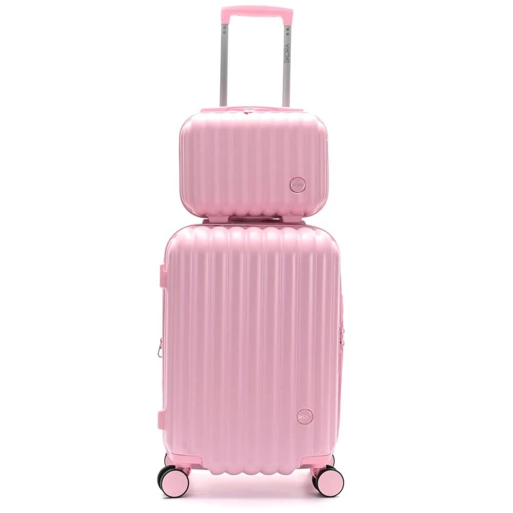 Set Valija Carry On con Beauty Skora Rosa
