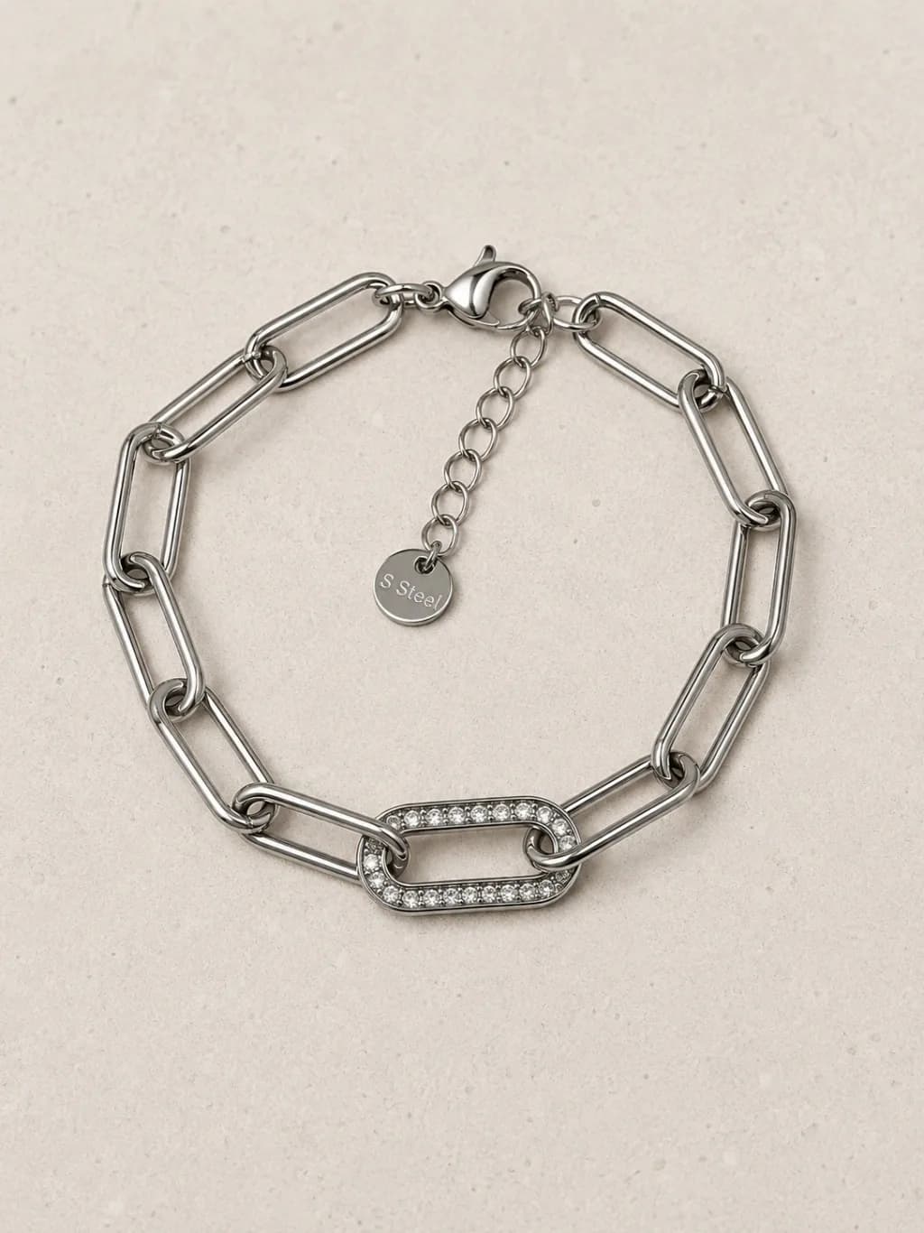 Pulsera Acero Quirurgico Eslabon Pave