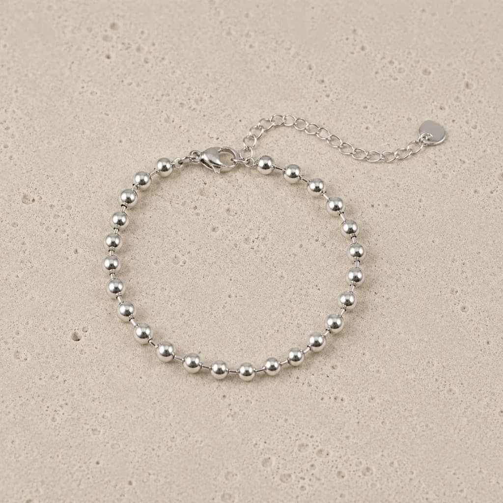 Pulsera Acero Quirurgico Bola 4MM