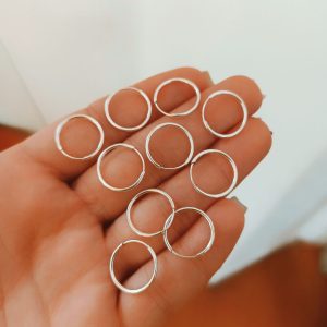 AROS PLATA ARGOLLAS FINAS 11114 DE 1.1 DE ESPESOR Y 14MM DE DIAMETRO