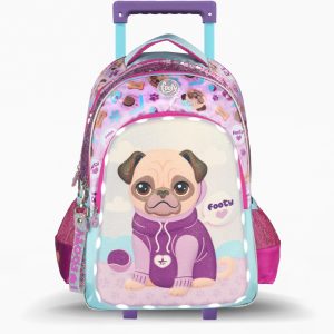 f2191 mochila con carro violeta footy