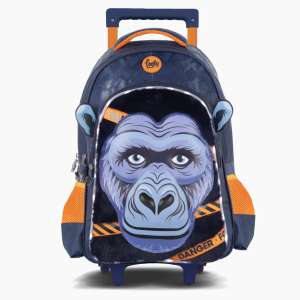 MOCHILA CON CARRO 18" AZUL GORILLA FOOTY