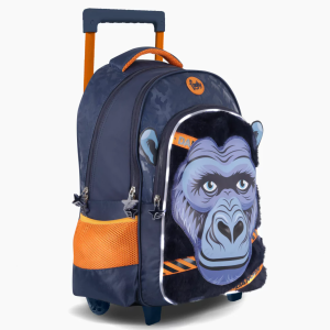 MOCHILA CON CARRO 18" AZUL GORILLA FOOTY