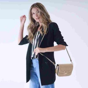 BANDOLERA SQUASH RIGIDA BEIGE PATTE 30339