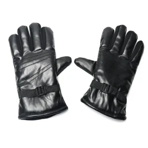 39126 GUANTES HOMBRE PARA MOTO EN SIMIL NEGRO DE LA MARCA KLUB MODE