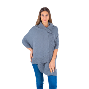 9758 BUFANDA CAPA TEJIDA ANCHA DORYA