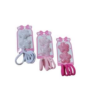 LH50-105-01 SET ACCESORIOS DE PELO GOMITAS FLOR