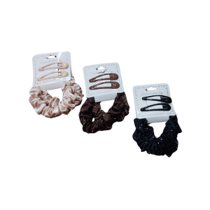 LH51-213-01 SET ACCESORIOS PELO TIC TAC Y SCRUNCHIES