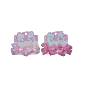LH51-233-09 ACCESORIOS DE PELO GOMITAS CON MOÑO 2 UNIDADES