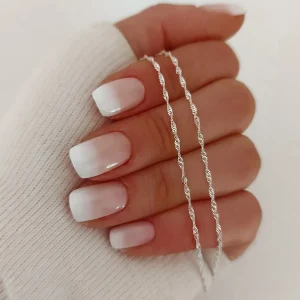 CADENA DE PLATA SINGAPUR ESLABON 40 S40