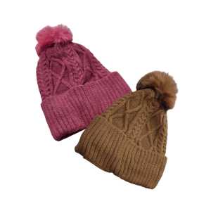 SU293706 GORRO POMPON PIEL LANA