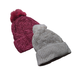 SU293708 GORRO TRAMADO POMPON CHENILLE