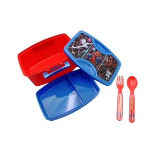LUNCH BOX CON CUBIERTOS SPIDERMAN 145068
