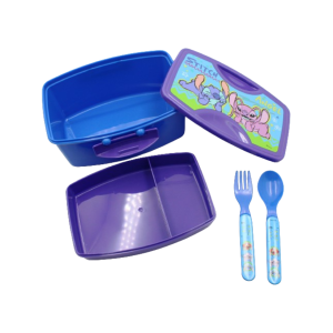 LUNCH BOX CON CUBIERTOS STITCH 145099