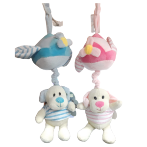 PELUCHE CUNERO PERRO CON AVION B5617