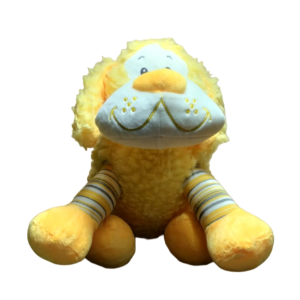 PELUCHE PERRO SENTADO PATAS RAYADAS C7700