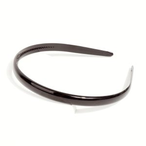 VINCHA MEDIANA CON DIENTES CORTOS NEGRO CAREY 3155A1