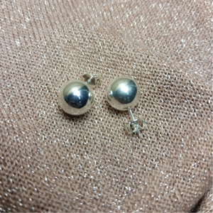 AROS ACERO BLANCO BOLAS 10MM AA1207