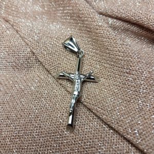 DIJE ACERO CRUZ CON CRISTO DA1010