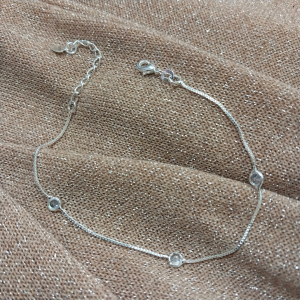 PULSERA ACERO BLANCO VIROLA CRISTAL PC1319