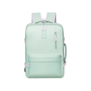 MOCHILA VIRAL DE VIAJE TRENDY 19117 VERDE ACQUA ROSA Y NEGRO