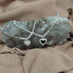PULSERA ACERO BLANCO CORAZON 401-49
