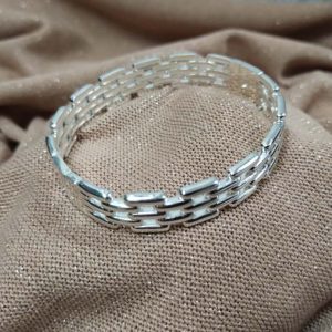 PULSERA ESCLAVA ACERO BLANCO TEJIDA 512-22