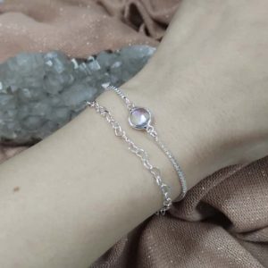 PULSERA ACERO DOBLE CON DIJE VIROLA CUBIC 512-3