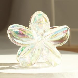 BROCHE PINZA HAWAIANA CAREY MINI TRANSPARENTE IRISADO 6040P4