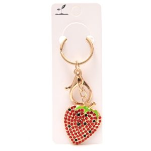 LLAVERO CHARM STRASS FRUTILLA AX-1378-08